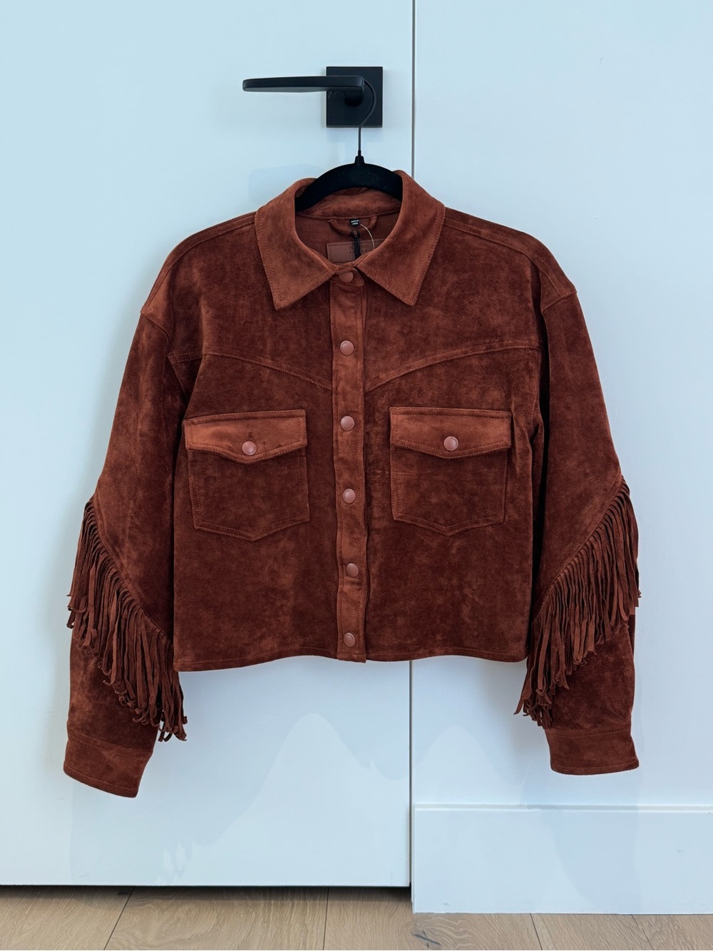 NWT Blank NYC Fringed Suede Jacket XS